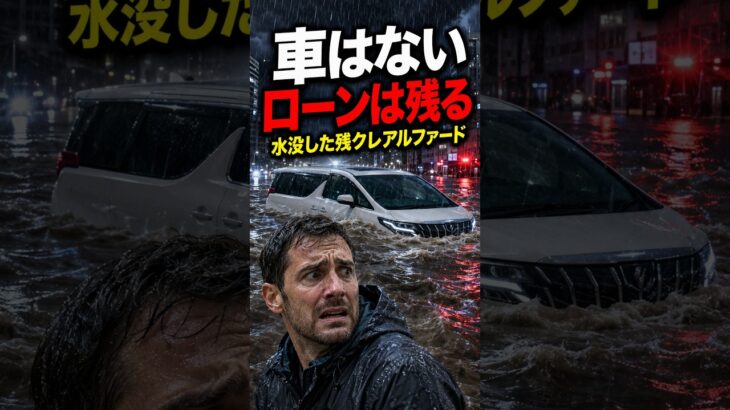 水没した残クレアルファード…車はないのにローンは残る #アルファード #残クレ #車両保険 #水害