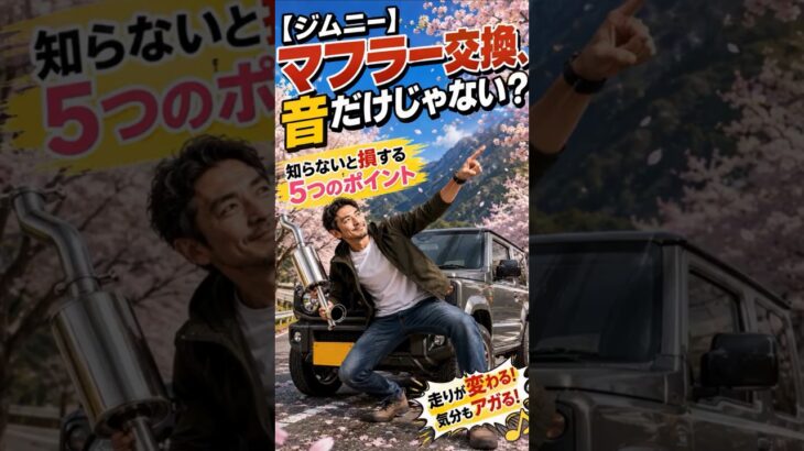 【ジムニー】マフラー交換で走りが変わる!?🔥 音だけじゃない「5つの変化」知らないと損！ #jimny