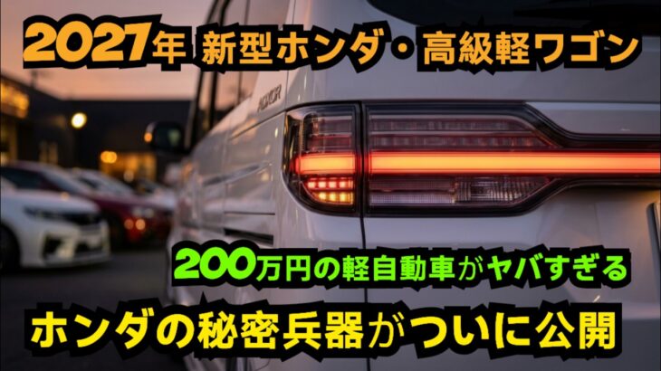 ついに公開!2027年型ホンダ新型軽ワゴン、常識を覆す衝撃の変貌がヤバすぎる