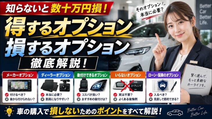 知らないと損！ 得するオプション損するオプション！徹底解説