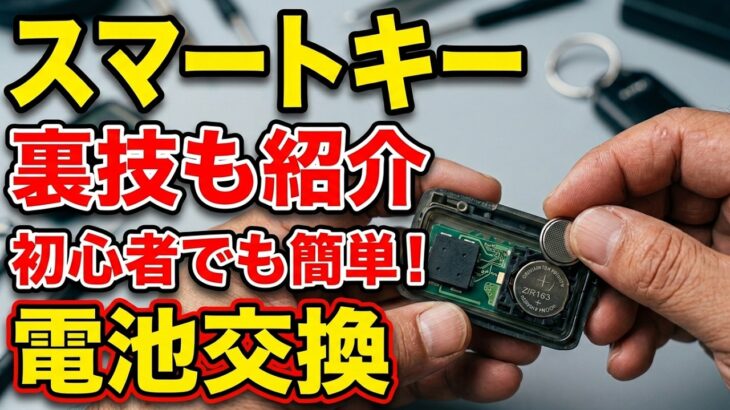 【超簡単！スマートキーの電池交換と裏技】リレーアタック対策や電池残量チェック法