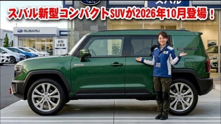 ついに公開！2026年型スバル新型コンパクトSUV｜驚きの燃費、先進の安全性能、圧倒的なオフロード性能を徹底レビュー