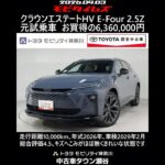 トヨタ クラウンエステートHV E-Four 2.5Z 元試乗車､走行距離10,000km､年式2026年､車検2029年2月､総合評価4.5､お買得の6,360,000円