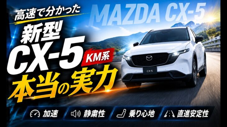 【新型 CX-5 KM系 高速道路試乗】高速で分かった3代目CX-5の実力！加速・静粛性・乗り心地・直進安定性を走りながら正直レビュー！9年ぶりフルモデルチェンジで高速性能はどう変わった？