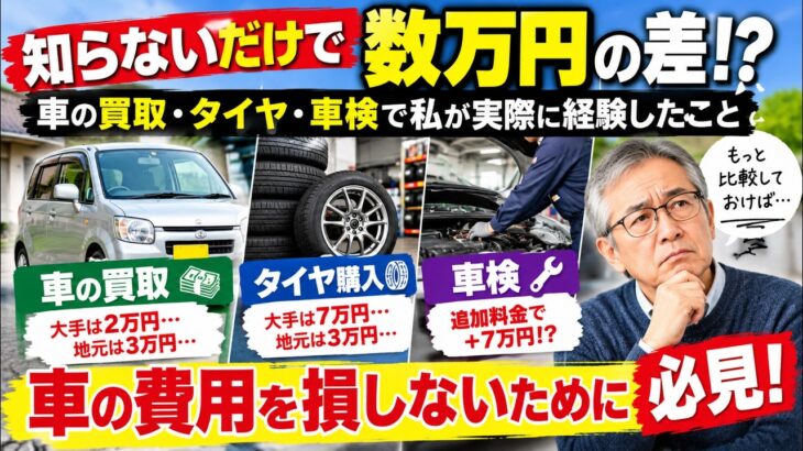 知らないと損】車の買取・タイヤ・車検で数万円の差！私が実際に経験した「車のお金」の話