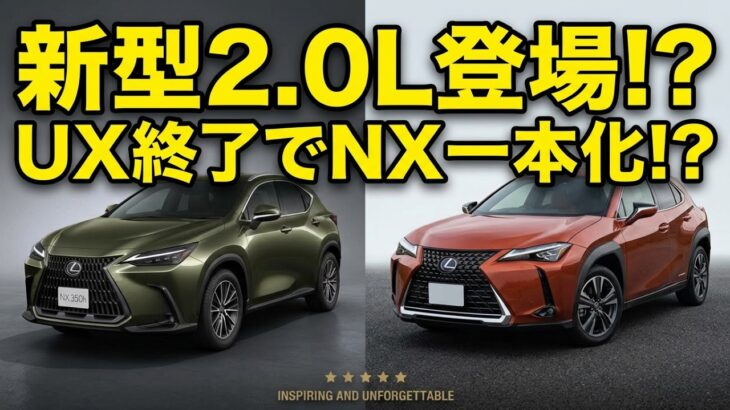 レクサスUX終了!! レクサスNXで? ６００万前後のレクサスSUVは？