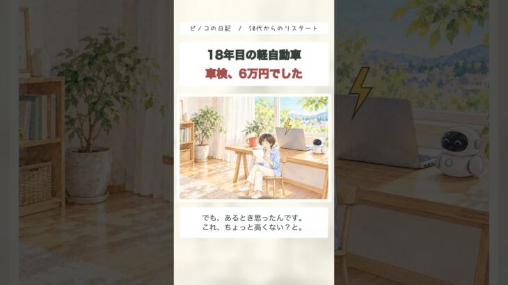 18年目の軽自動車、車検はいくら？｜60分車検で6万3,685円でした #shorts #車検
