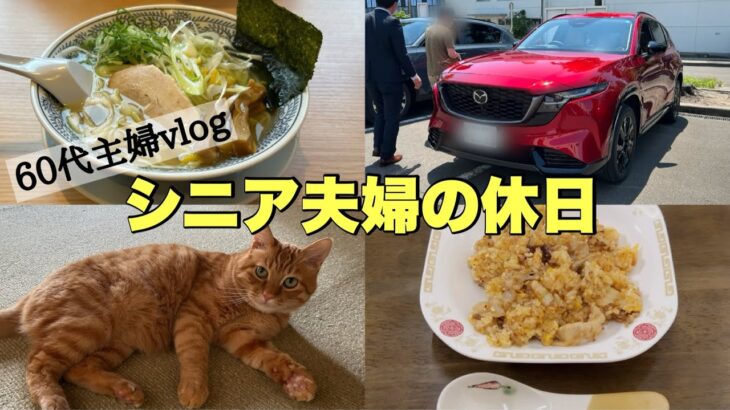 【シニアライフ60代】MAZDAイベント｜CX-5試乗会｜丸源｜茶トラ猫のお出迎え｜パパさんの手料理｜主婦vlog