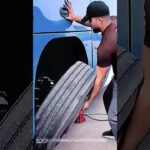 【匠の技】大型バスタイヤ交換の圧倒的効率 #worker #process #タイヤ交換 #整備士 #shorts