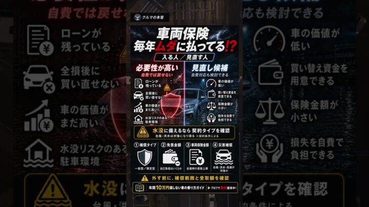 【払いすぎ注意】その車両保険、本当に必要？
