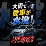 大雨で愛車が水没！どうなる？#shorts #車  #保険 #水没 #線状降水帯 #車両 #みぞえインシュアランス#自動車保険