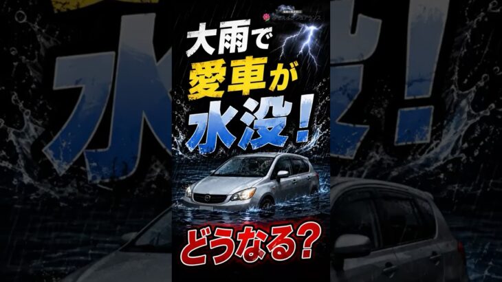 大雨で愛車が水没！どうなる？#shorts #車  #保険 #水没 #線状降水帯 #車両 #みぞえインシュアランス#自動車保険