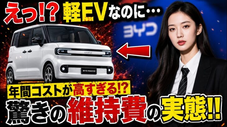 【衝撃】220万円のBYD軽EV、保険料がまさかのベンツ級！修理費200万円で「安さ」の裏側がヤバすぎる…