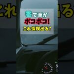 雹で車がボコボコ！これ、保険出る？#shorts #自動車保険