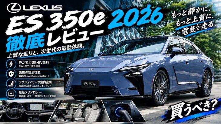 2026年型レクサスES 350e｜静けさと上質さを極めた新世代EVセダンを徹底レビュー