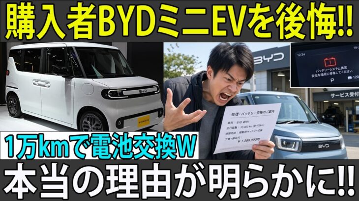 【衝撃】「こんなはずじゃなかった…」BYDミニEV、わずか1万kmでバッテリー交換!? 購入者を絶望させた真実とは!!