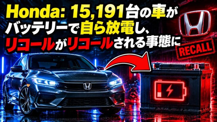 【警告】新車が突然動かなくなる！？ホンダ大規模リコールの闇とバッテリー上がりの真実