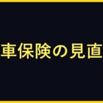 自動車保険の見直し方〜等級・特約・車両保険の正しい選び方〜