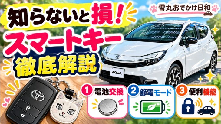 【新型アクア】スマートキーの電池交換＆裏技を徹底解説！知らないと損する便利機能も🔑✨