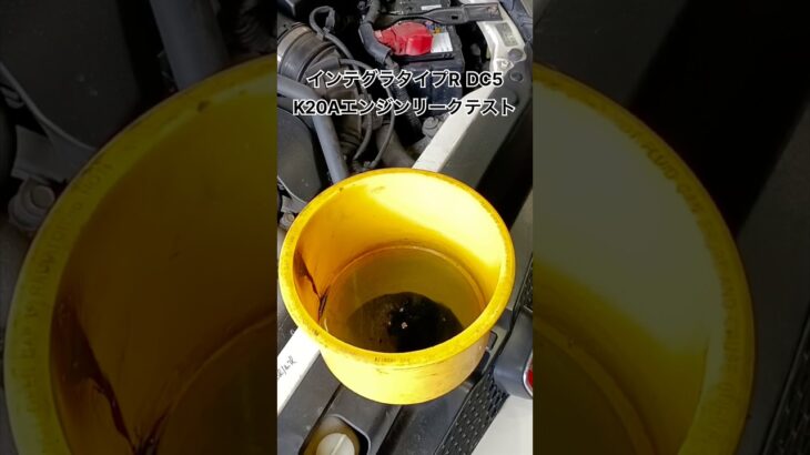 全国対応 車リサイクル部品専門店 ホンダインテグラDC5 K20Aエンジンリークテスト #Shorts