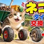 【1000円で復活】ネコ車のノーパン卒業！ノーパンクタイヤからチューブタイヤに交換