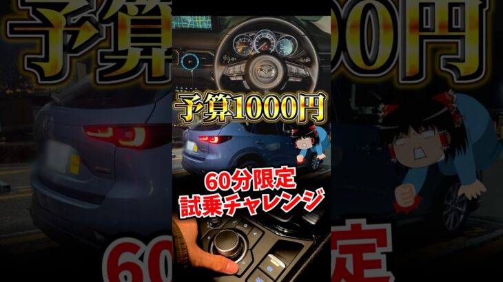 1000円で済ませるカーシェア試乗チャレンジ