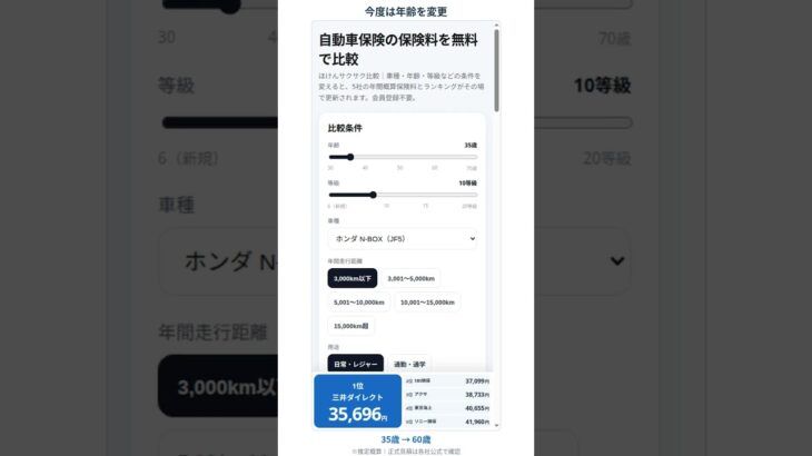 【新UI公開】1位が大きく動く！保険料を変えるスマホ実画面 #Shorts