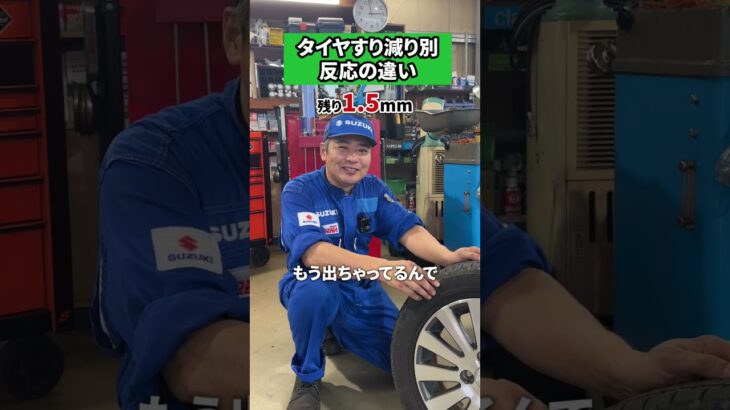 タイヤすり減り別　反応の違い